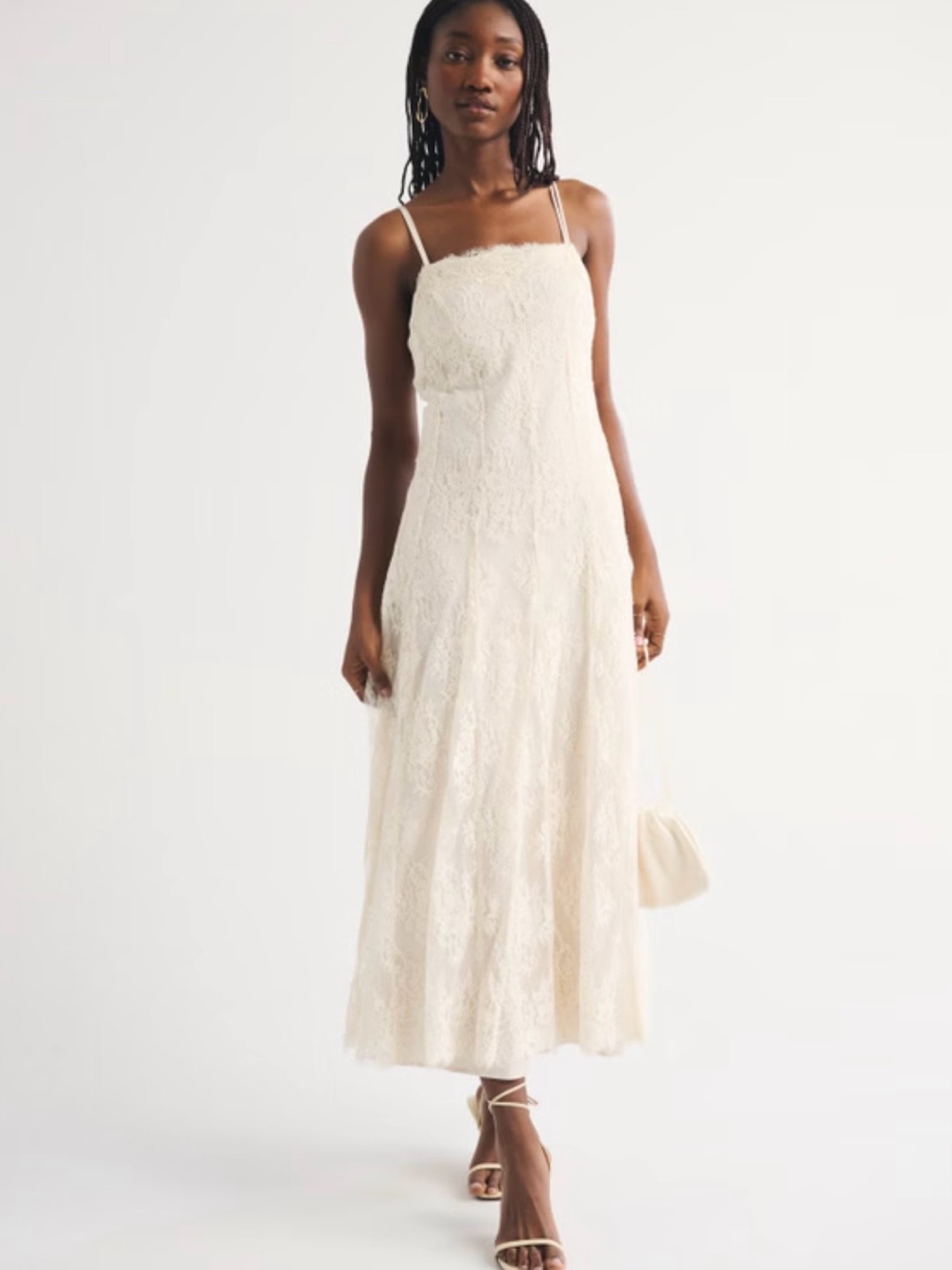 Abercrombie & Fitch Bra-Free Convertible Maxi Lace Dress